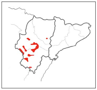 Dupont’s Lark distribution map