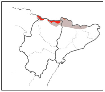 Snowfinch distribution in the Pyrenees, Spain