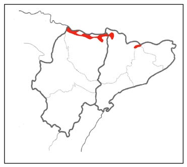 Wallcreeper distribution map in northeast Spain