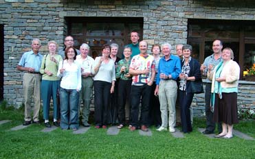 Birding group relaxing at Roca Blanca hotel