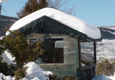 Villa hide in the snow