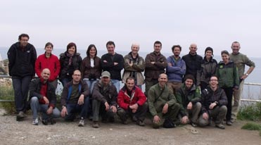 Agents rurals participants en el curset “Identificació d¡ocells de la franja litoral catalana”