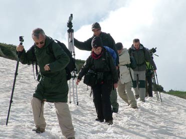 Caminando en la nieve de Vitosha