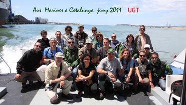 Participants en el curset “Aus Marines a Catalunya” organitzada per l’UGT