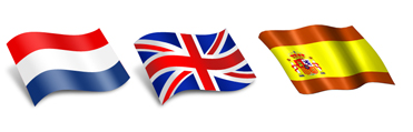 Dutch. British and Spanish flags