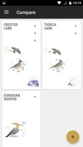 Collins Bird Guide App Compare Feature