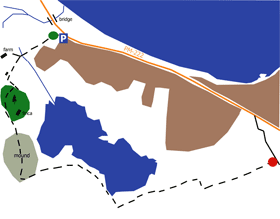 S'Albufereta Natural reserve South Itinerary Map 
