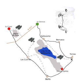 Gallocanta Lagoon Itinerary Map