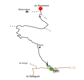 Montsec d'Ares Itinerary Map