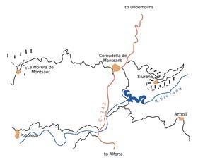 Montsant, Estós Itinerary Map