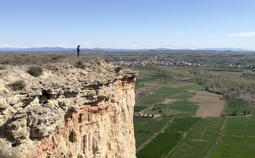 Dutch birder on cliff edge