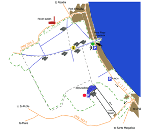 S'Albufera Natural Park Itinerary Map