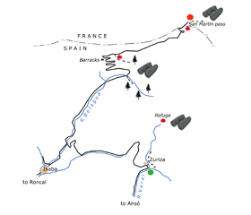 Belagua Itinerary Map