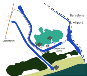 Llobregat Delta Itinerary Map