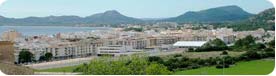 A view of Port de Pollença from the entrance to the Boquer valley.