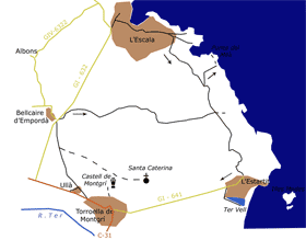 Montgrí Massif Itinerary Map