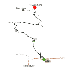 Mont-rebei gorge Itinerary Map